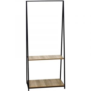 Orion91 - Porte-manteau triangulaire en métal avec 2 étagères Osto, 150x64x40cm