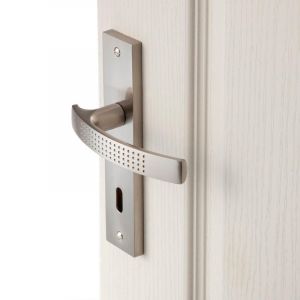 Inspire 2 poign&eacute;es de porte Louna trou de cl&eacute;, aluminium entraxe 165 mm