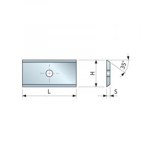 Plaquette 35° 15x12x1,5 -