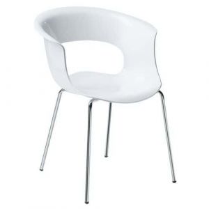 Chaise design en plastique blanc