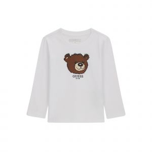 Guess T-shirt coupe droite manches longues bébé garçon