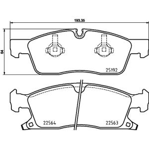 Brembo Jeu de 4 plaquettes de frein P 37 022