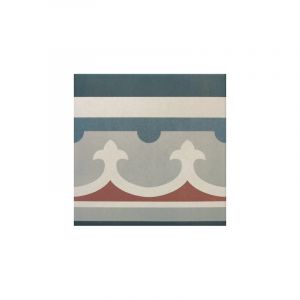 Image de Caprice - Saint Tropez Bordure - Carrelage 20x20 Cm Aspect Ciment Motif Floral Coloré