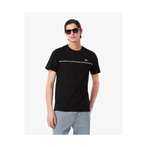 Lacoste T-shirt Trim Cotton manches courtes noir pur - M