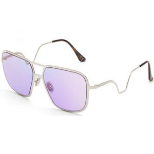 MARNI Unisex Ha Long Bay Silver 9TZ Lunettes de soleil Métal Argent Argent Carré Miroir