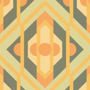 A.S. Creation 395312 Papier peint intissé style rétro années 70 Vert/jaune/orange 8,50 m x 0,53 m