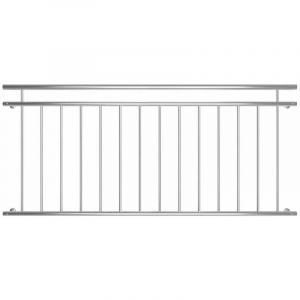 BC-Elec ABR184 Garde-corps de porte fenêtre 184x90cm balustrade main courante rambarde acier inoxydable