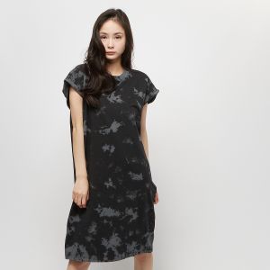 Urban classics Ladies Bleached Dress - Couleur Noir,Autre - Taille S