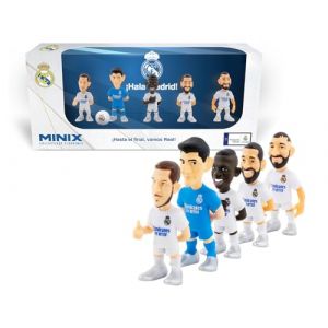 Minix Real Madrid - Pack de 5 - Figurine à Collectionner 7cm (Hazard, Courtois, Benzema, Vinicius JR et Carvajal)