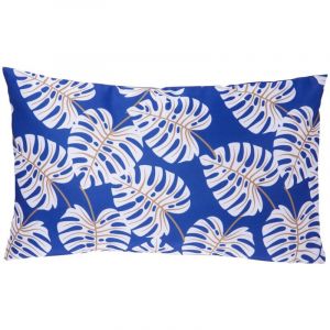 Atmosphera Housse de coussin d extérieur Falla bleu indigo 30x50cm Créateur D'intérieur