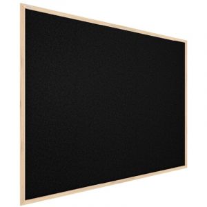 Tableau en Liège Noir avec Cadre en Bois 60x40cm