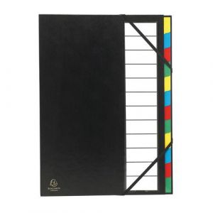 Image de Exacompta Lot de 6 trieurs rigides Ordonator 12 compartiments - Coloris assortis - 55340E