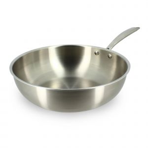 Menastyl Wok en acier inoxydable Ø28cm - compatible induction