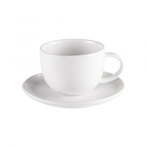 Table passion Lot de 6 tasse et sous-tasse à thé 22 cl blanc en porcelaine H6.3