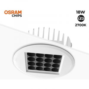 Barcelona led Spot Led encastrable 18W 24º UGR18 puce Osram