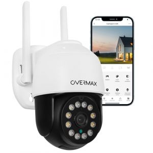 Overmax CAMSPOT 4.95 PTZ Caméra Extérieure, Caméra Surveillance extérieure, QHD 4MPx, Mode Nuit Couleur 60 m Caméra PTZ 355°/90°, Angle de Vue 100° Détection de Mouvements, Alarme (Black)