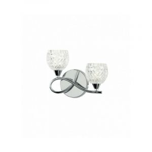 Endon Applique Boyer, chrome et verre, gauche, 2 ampoules