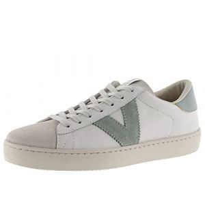 Victoria 1126142-WOMEN Berlin Basket Cuir Contraste Plateau Femme Jade 36
