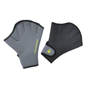 Aquasphere Gants neoprene de natatation gris jaune