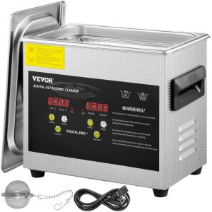 Nettoyeur à Ultrasons Numérique 3 L-VEVOR-Chauffage 200 W, Ultrasons 120 W, Bac Ultrasons