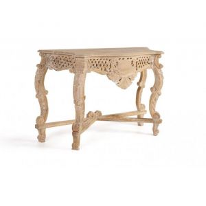 Console en bois manguier blanc vieilli