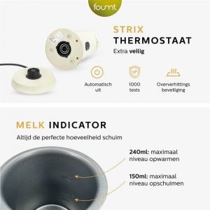 Ocina - Mousseur &agrave; lait Petit - Greige