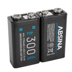 Absina Pile rechargeable 6LR61 (9V) NiMH 270 8.4 V 2 pc(s)
