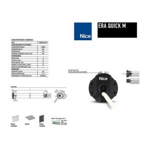 Image de Nice Moteur ERA Quick M Ø 45 mm, 8Nm, filaire, bouton de fin de course - EQUICKM817.