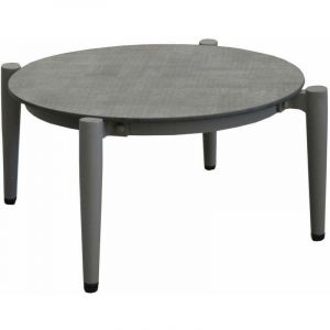 Image de Proloisirs Table basse jardin rétro en aluminium 72 cm Dublin Taupe et luna - Taupe et luna