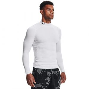 Under Armour UA CG Armour Comp Mock, Baselayer pour hommes avec un col polo, haut thermique &agrave; manches longues pour l'hiver et le ski avec technologie anti-odeur