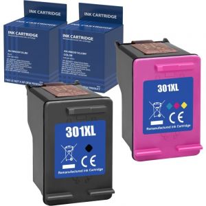 Phonillico Cartouche d'encre remplacement pour HP 301XL Noir Couleur compatible HP Envy 4500 5530 DeskJet 1000 1050 1510 2050 2540 3050 OfficeJet 2600 4630