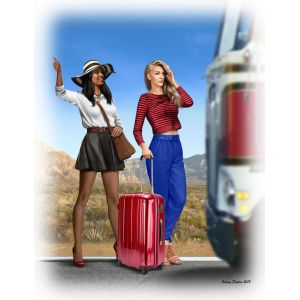 Master Box Hitchhikers-erica And Kery,truckers Seri Kit No.1- 1:24e Ltd.