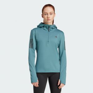 Adidas Sweat-shirt à capuche demi-zip Own The Run Winterized