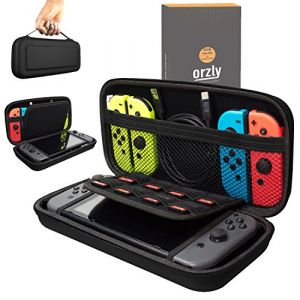 Image de Orzly Etui Rigide en EVA pour Nintendo Switch %u2013 Housse Rigide de Rangement Zippée en Matériau Durable Anti-Choc pour la console Nintendo Switch