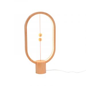 Image de Allocacoc Lampe LED en bois clair Ellipse