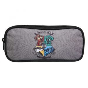 BAGTROTTER Trousse scolaire 2 compartiments Harry Potter Grise