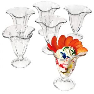 Lot de 6 coupes à glace CANA avec pied - MAMBOCAT - 51078 - 150 ml - conique - forme de tulipe
