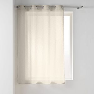 Douceur D'intérieur - Voilage a oeillets 140 x 180 cm voile tisse carlin Beige