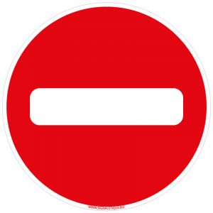 Signaletique.biz France - Panneaux de signalisation routière provisoires Panneaux de signalisation pas chers en Comacel - Sens interdit - Panneau