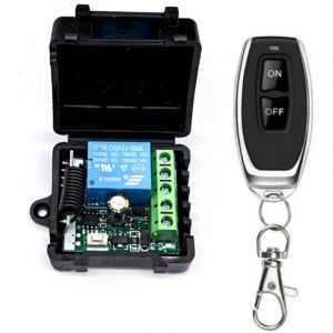 Interrupteur &agrave; commande unique &agrave; distance, r&eacute;cepteur de relais sans fil RF 433 MHz 12 V CC, interrupteur marche/arr&ecirc;t