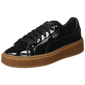 Puma Basket Platform Patent, Sneakers Basses Femme, Noir