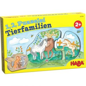 Image de Haba Puzzle pour enfants 1, 2 puzzle avec famille animale 11-pi&egrave;ces