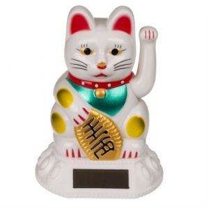 Chat Maneki Neko Solaire figurine solaire animée qui bouge le bras !