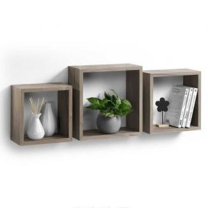 Homea Cubes à suspendre pour étagères, lot de 3 pièces