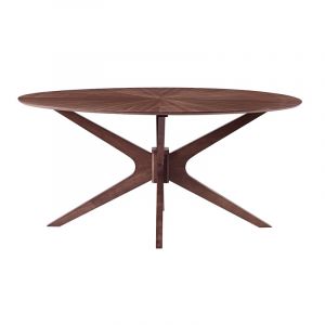 Miliboo Table à manger ovale noyer l160 cm dielli