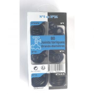 Comap Coffret de 80 grands joints torique du n&deg;8 au n&deg;24