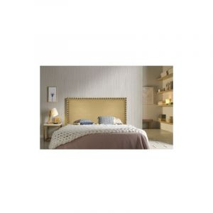 Image de T&ecirc;te de lit Lily en similicuir dor&eacute; 90