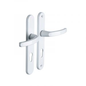 Alpertec 2 poignees de porte Baltic/beverly trou de cylindre, aluminium entraxe 195 mm
