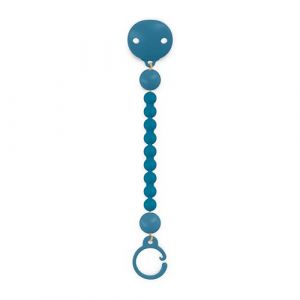 Suavinex Attache T&eacute;tine en Silicone, Attache Sucette avec Une Seule Pi&egrave;ce en Silicone, pour B&eacute;b&eacute;s +0 Mois, Colour Essence, Deep Ocean