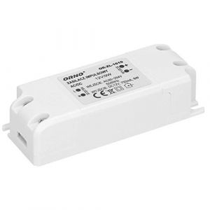 Orno Transformateur 12v (90VAC-254VAC à 12VDC) pour G4 MR11 MR16 GU5.3 LED Ampoules ou bandes de LED (6W-50W), IP20 (9W)